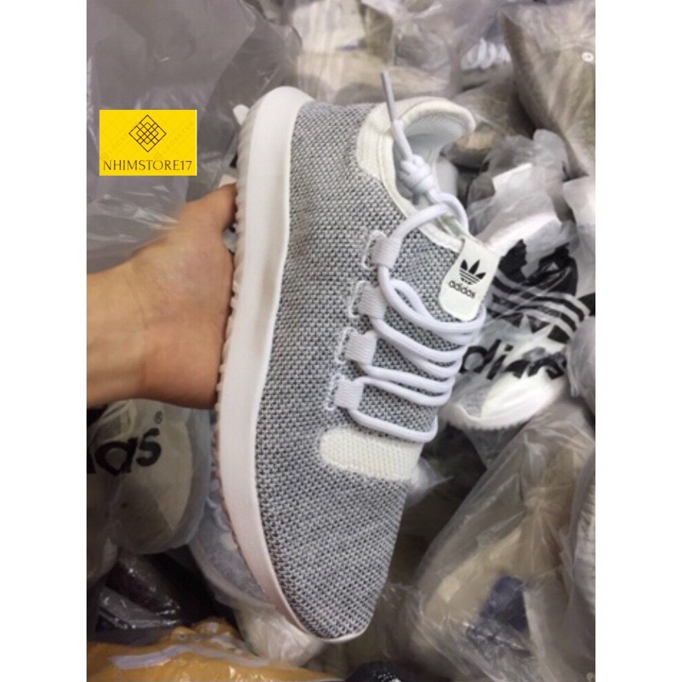 (Full Box) Giày Thể Thao Tubular Shadow Trắng Xám