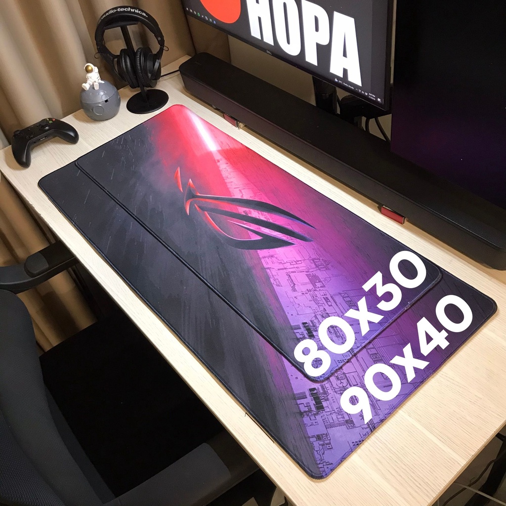 Lót Chuột - Pad Chuột - Mouse Pad - ASUS Gaming ROG 3 - Chống Nước - Size lớn (90x40 dày 4mm) (80x30 dày 3mm)