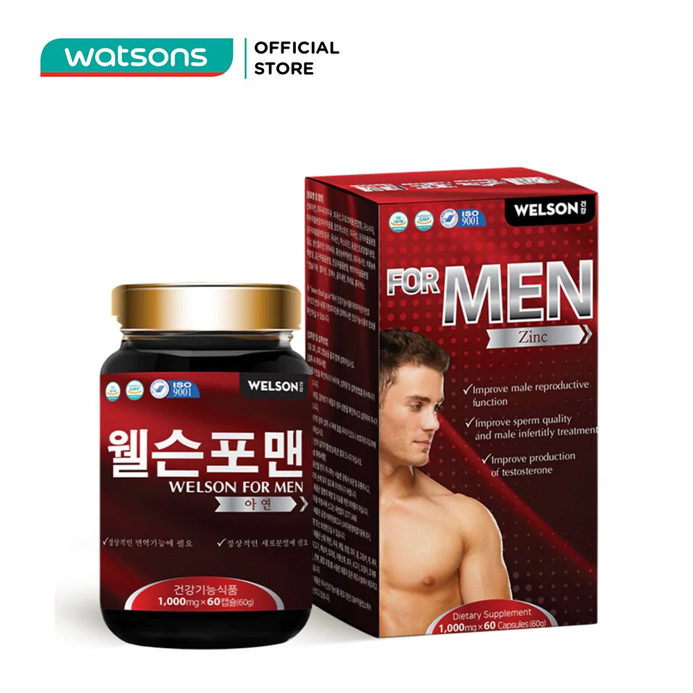Thực Phẩm Bảo Vệ Sức Khỏe Welson For Men Hỗ Trợ Tiết Testosterone 60g (60 Viên)