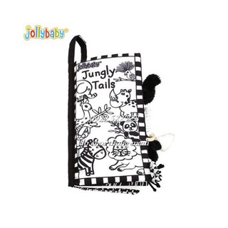 Sách vải có đuôi jolly baby Jungly Tails đen trắng mới