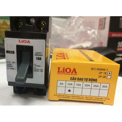 Cầu dao tự động (APTOMAT) Lioa 10A, 15A, 20A, 25A, 30A