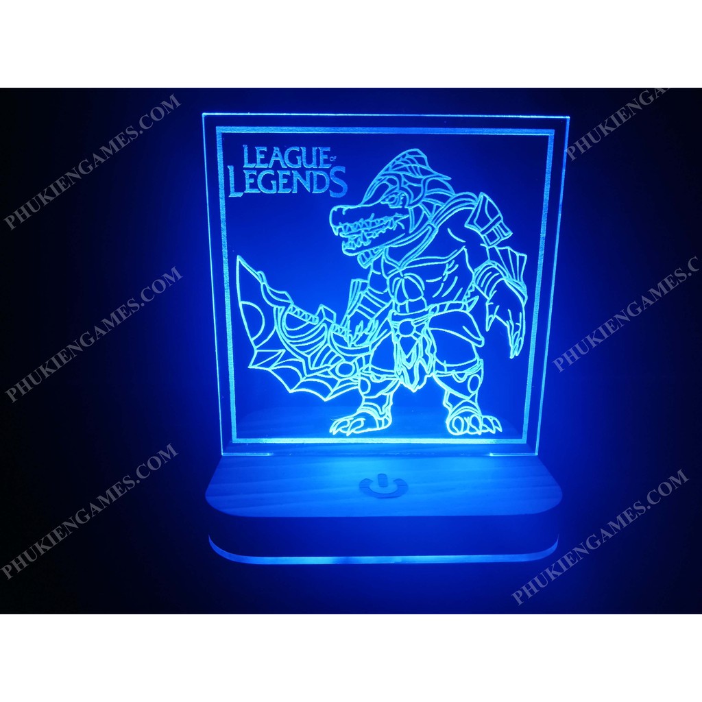 Đèn Led 3D Tướng Renekton LMHT nháy 16 màu Đèn Ngủ Trang Trí