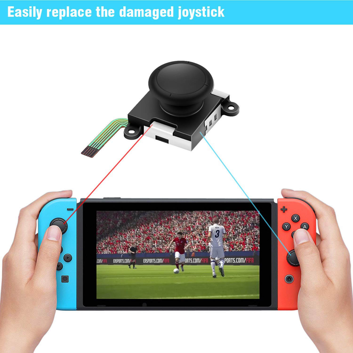 (Đang Bán) Bộ Thiết Bị Điều Khiển Chơi Game 3d Cho Nintendo Switch 19 Trong 1