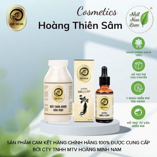 Serum giảm mụn thâm rỗ - combo dưỡng da hoàng thiên sâm phục hồi sau tái tạo