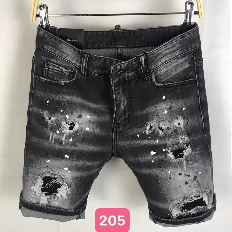 ☾✸✒Quần short đùi jean nam màu xám đen đậm nhạt rách gối chất bò cao cấp co dãn 4 chiều cực đẹp, quần rin nam hado38 mới