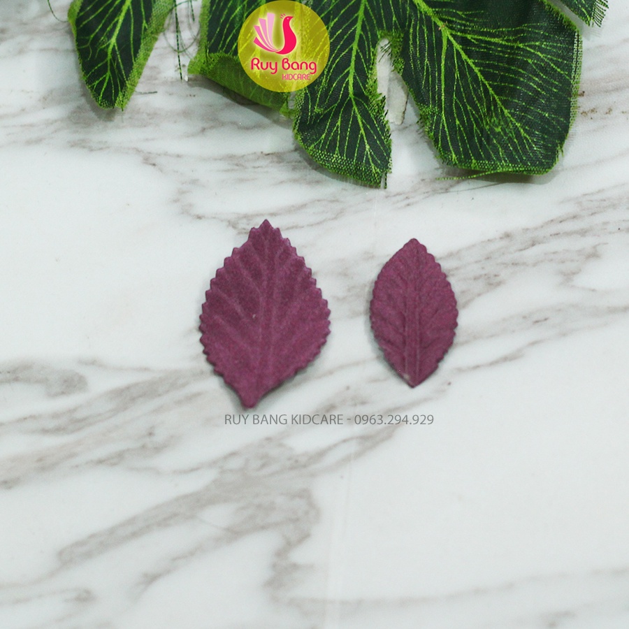 Lá da lộn các màu đủ size làm phụ liệu thời trang, may mặc - set 5 cái