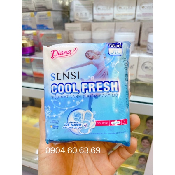 Băng Vệ Sinh Diana SENSI COOL FRESH mỏng cánh.