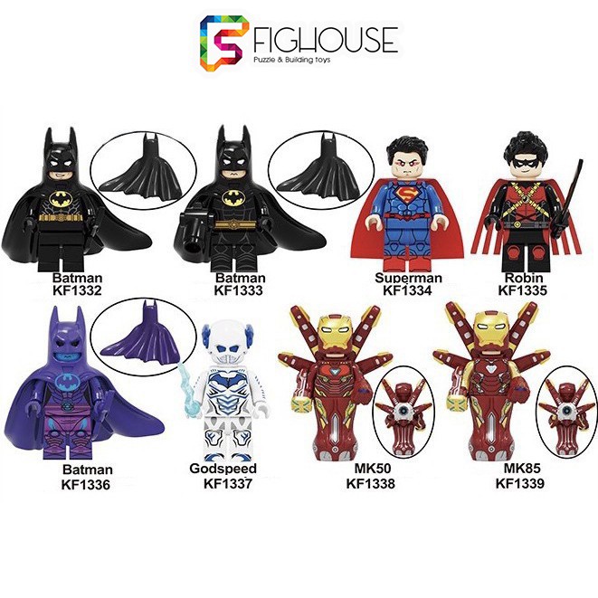 Xếp Hình Minifigures Siêu Anh Hùng Batman, Iron Man, Super Man - Đồ Chơi Lắp Ráp non-lego KF6115 [B3]