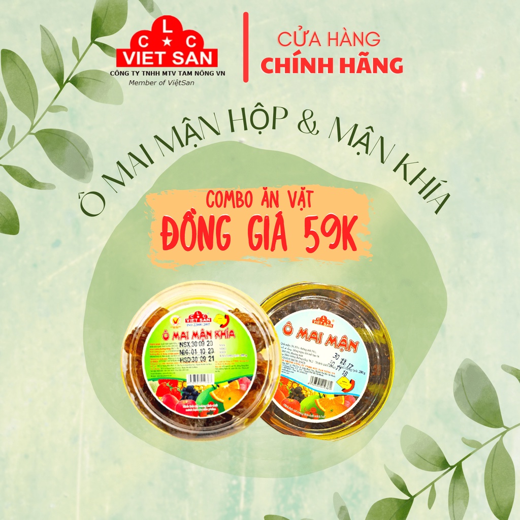 Ô Mai Mận Hộp 280 gram và Ô Mai Mận Khía Hộp 280 gram