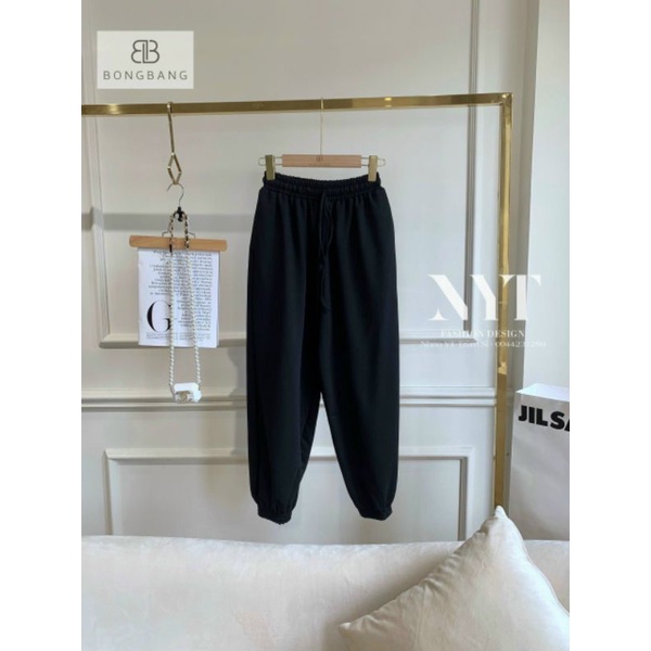 quần vải tăm bo gấu cạp chun lưng cao hot hit cho các chị yêu