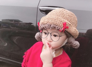 🎀combo 16 Nón tóc len xinh xinh🎀