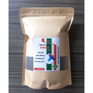 Cám Sakura- Tiêu chuẩn Nhật Bản dành cá Vàng, cá 7 màu Túi 500g