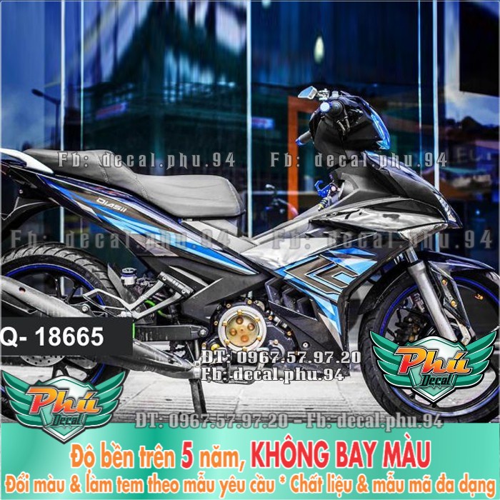 Tem rời EX 150 LC xe đen (P) -1
