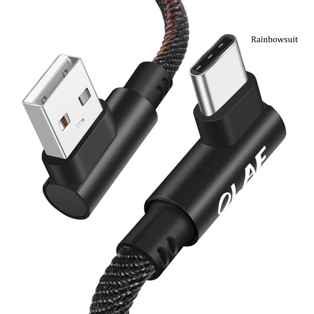 Dây cáp sạc nhanh micro usb type c góc 90 độ thích hợp cho iphone android