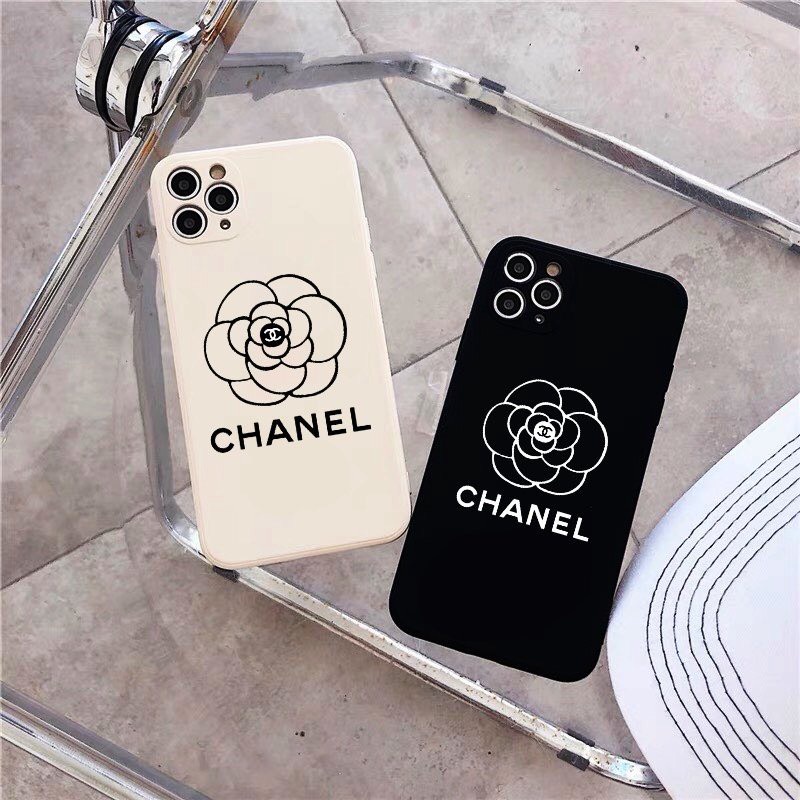 Ốp lưng iphone hình hoa cha.nell chống sốc cạnh vuông bảo vệ camera 7plus/8plus/x/xs/xsmax/11/12/13/pro/promax