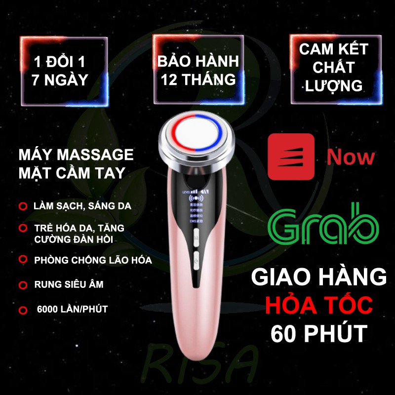 Máy massage mặt, đẩy tinh chất. Chăm sóc và mát xa da mặt toàn diện với 4 chế độ nóng, làm sạch, trẻ hóa, phục hồi da