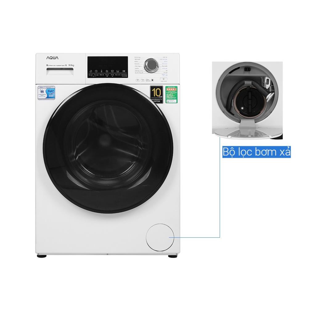 [AQUA AQD-D900F] Máy giặt Aqua Inverter 9 kg AQD-D900F W, Bảo hành chính hãng 24 tháng.