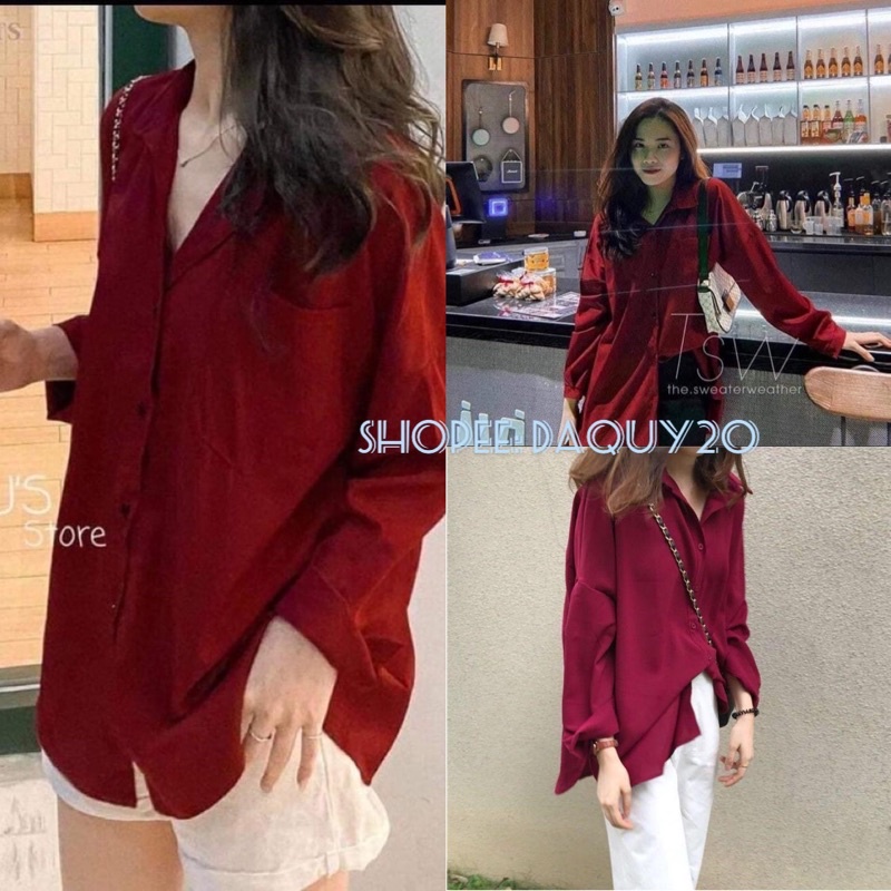 áo sơ mi đũi lụa UNISEX ⚡️FREESHIP ⚡️: áo sơ mi phom rộng phong cách thời trang, cá tính