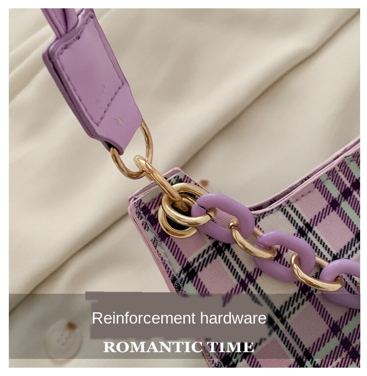 Túi Đeo Vai Họa Tiết Kẻ Sọc Thời Trang Dành Cho Nữ