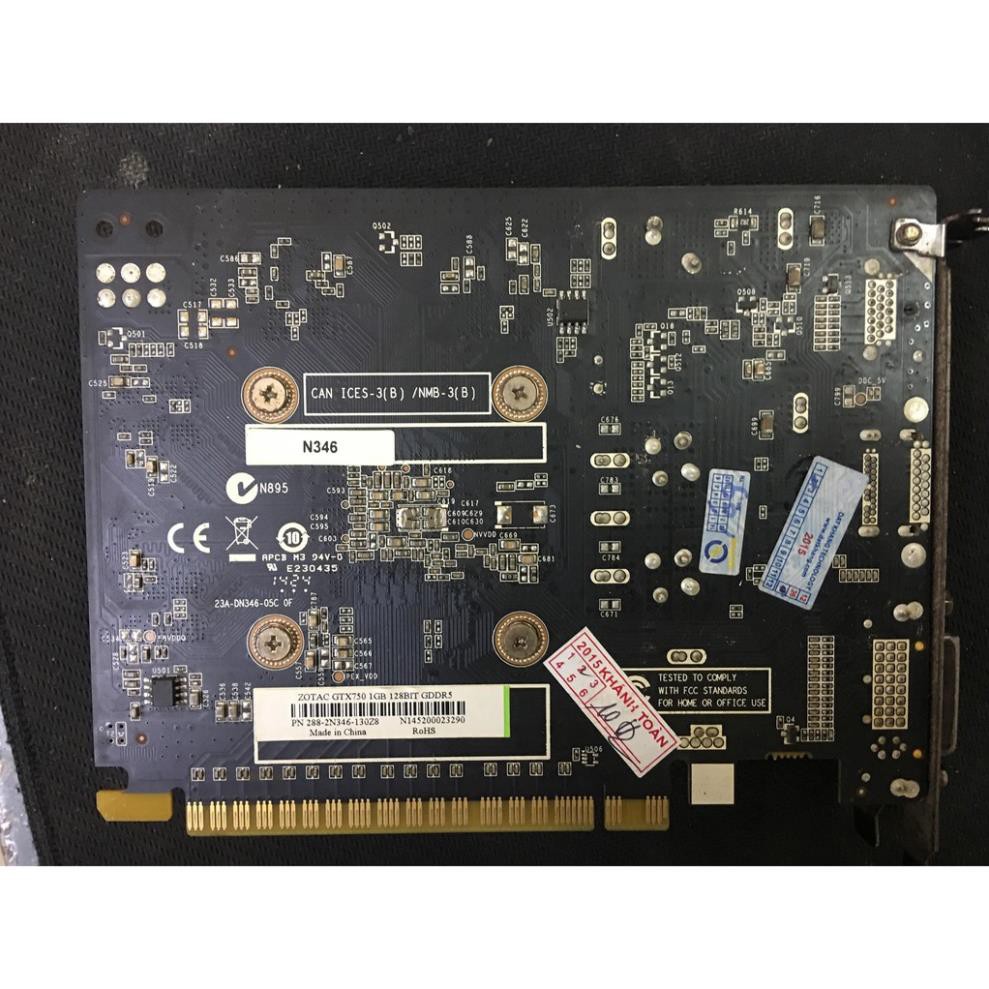 Card Màn Hình Zotac GTX 750 1Gb DDR5 Không Dùng Nguồn Phụ