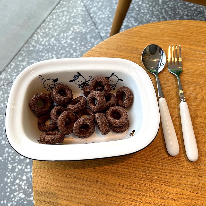 Bộ bát đĩa gốm sứ hình chú chó Pochacco nhà Sanrio siêu đáng yêu