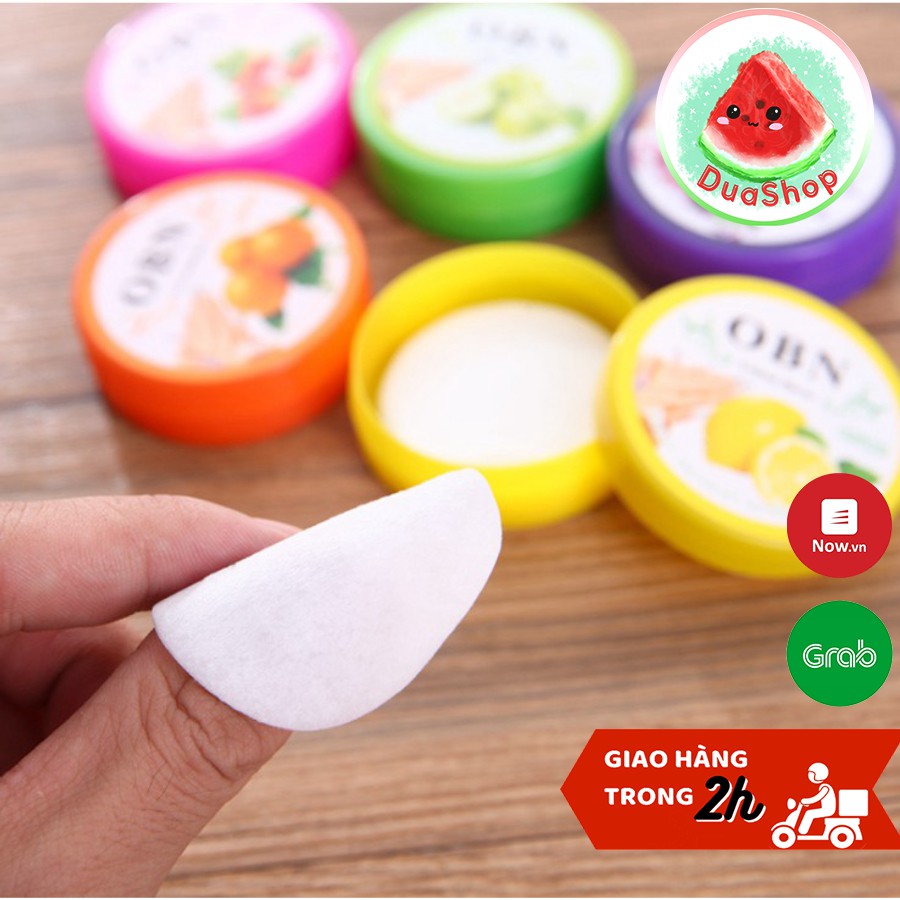 [32 tờ] Hộp tẩy sơn móng tay OBN mùi hoa quả - Axetol dạng hộp giấy siêu tiện dụng  🍉Duashop🍉