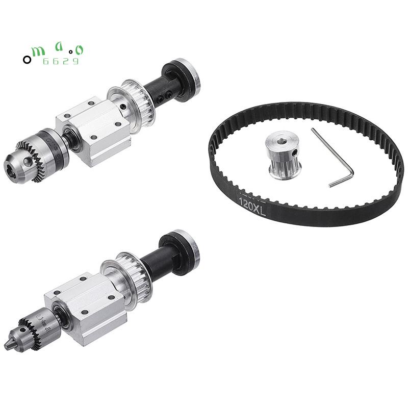Bộ trục khoan mài cắt gỗ DIY không cần nguồn điện có đai xoay chuyên dụng dành cho máy cưa bàn