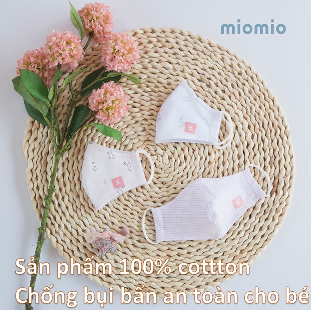 [Giá Tiết Kiệm] Miomio | Set 3 Khẩu Trang Cotton Chống Bụi Mềm Mại (bé 6 tháng - 3 tuổi)