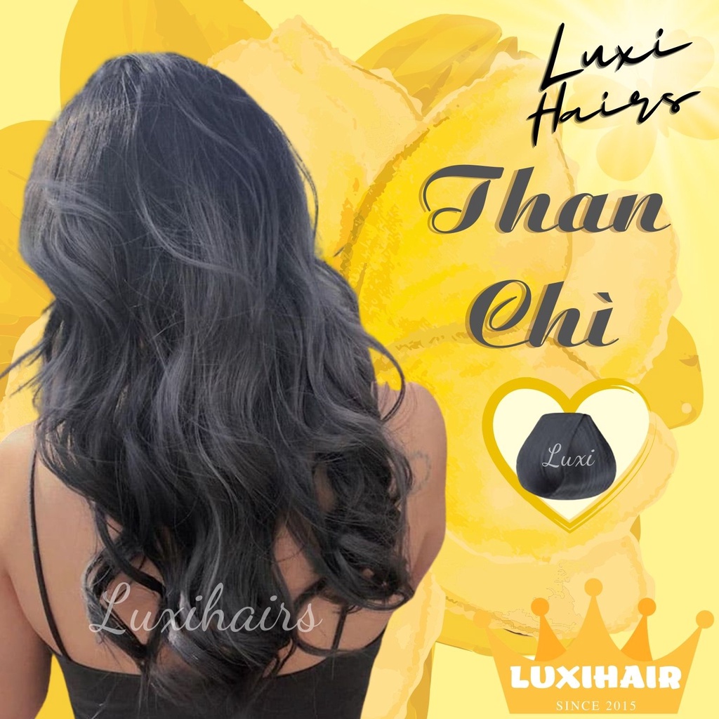 Thuốc Nhuộm Tóc Màu THAN CHÌ Bestseller Tặng Kèm Oxi Găng Tay Mũ Trùm Đầu - Luxihair