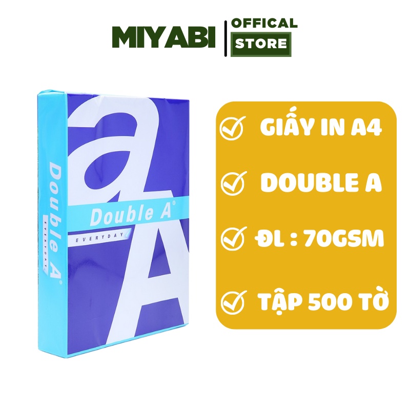 Giấy in a4 / a5 IK PLUS định lượng 70gsm - 500 tờ/ tập giá sỉ - giấy a4 văn phòng phẩm cao cấp - MIYABI STORE