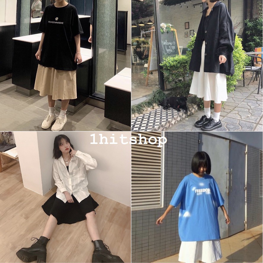 Chân Váy TRƠN Ulzzang Nữ (Lưng Thun: Eo 55cm - 74cm) 1hitshop