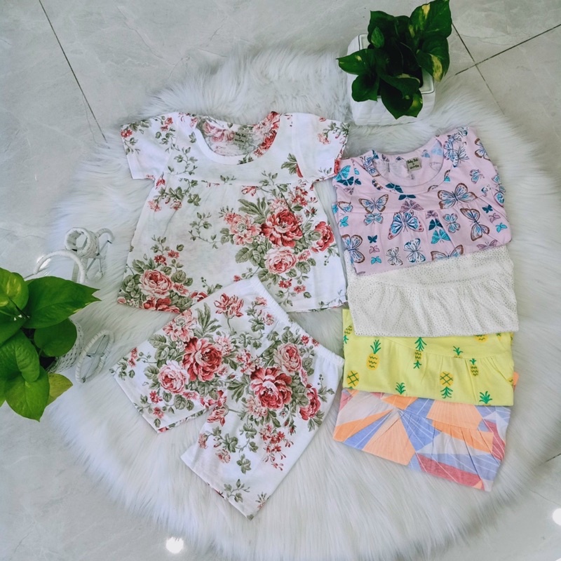 (video+ảnh thật) bộ cotton 100% cho bé gái kiểu siêu đáng yêu giá tận xưởng 1-5t