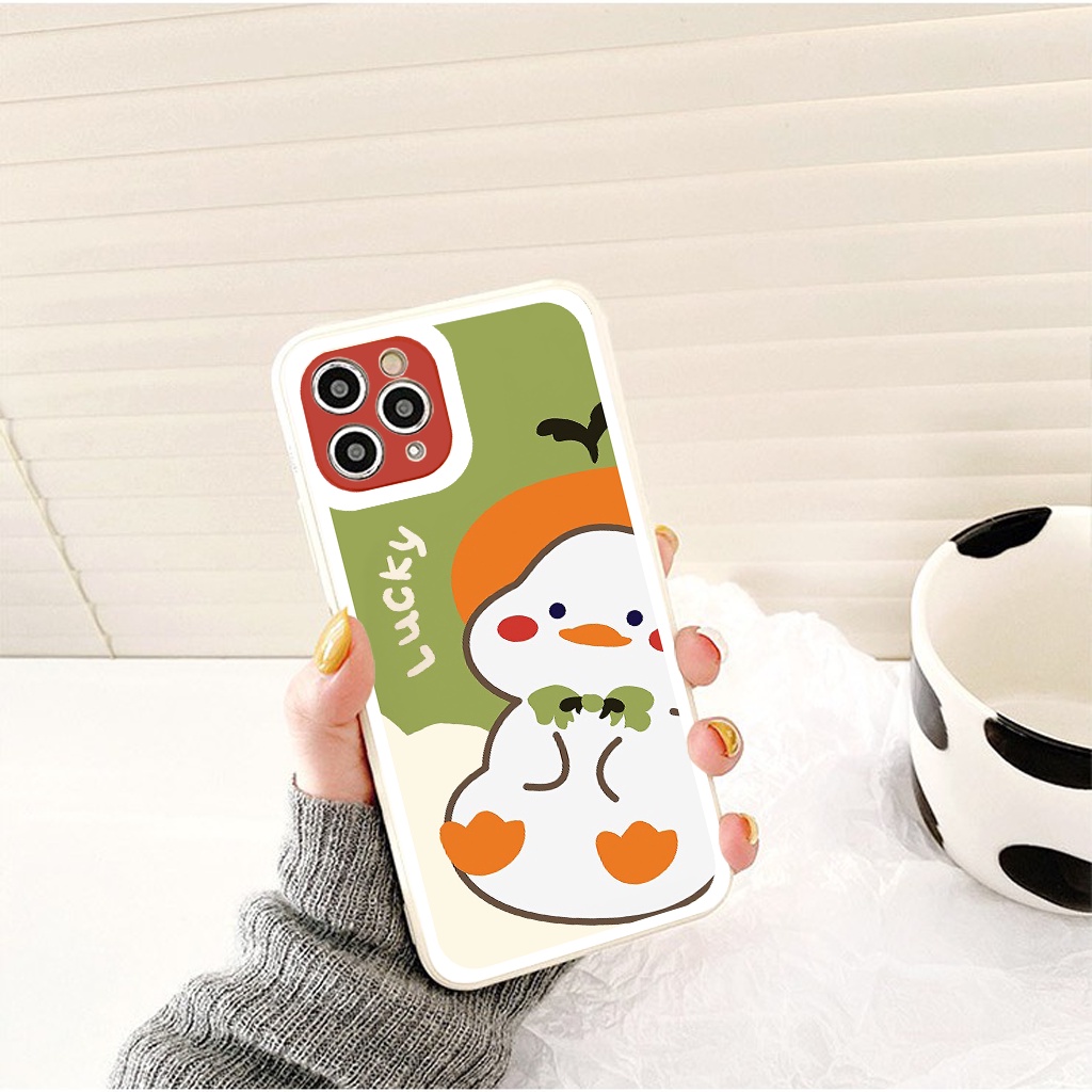 Ốp lưng iphone Vịt Cute bóng cạnh vuông 6/6plus/6s/6splus/7/7plus/8/8plus/x/xr/xs/11/12/13/pro/max/plus/promax G11