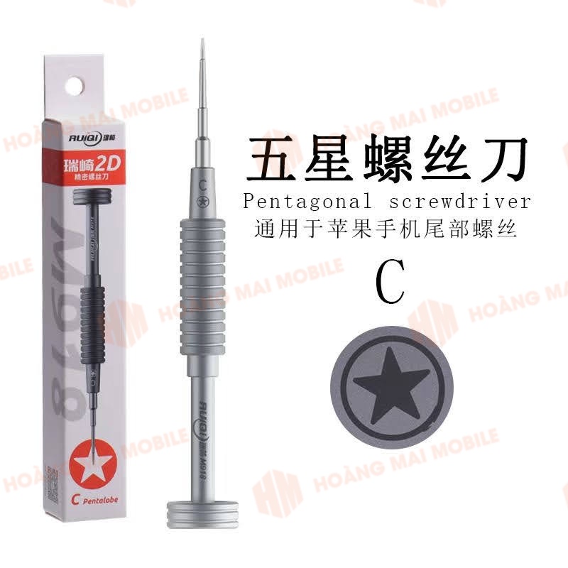 Bộ tô vít RuiQi 5 cây (3,4,5,6 cạnh và 2 tầng)