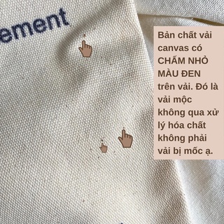 Túi tote vải canvas basic Euphoria phong cách tối giản miloostudios