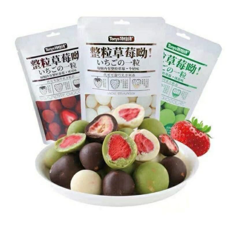 Kẹo socola tươi bọc dâu tây siêu ngon