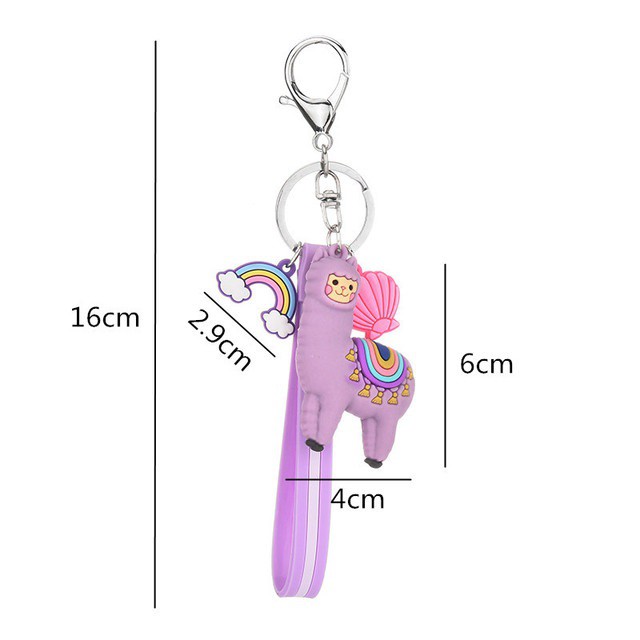 Móc khóa hình Alpaca 5 màu dễ thương