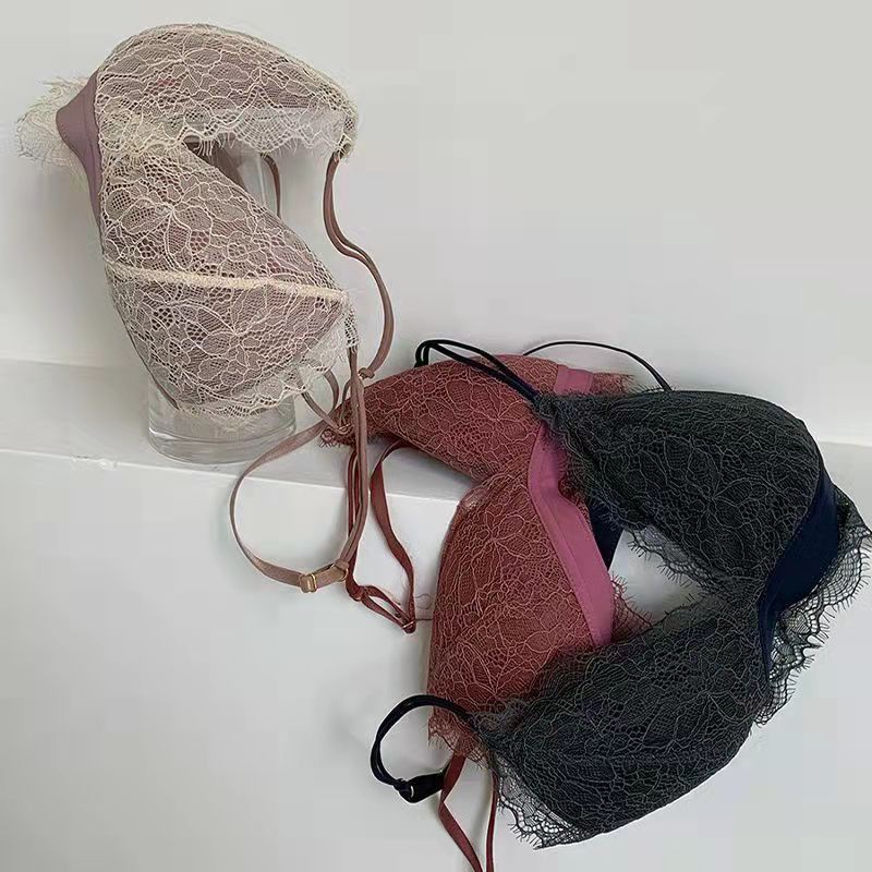 Áo Ngực Tam Giác Không Gọng Viền Ren Mỏng Thoáng Khí Cho Nữ 3 Màu 14817297739