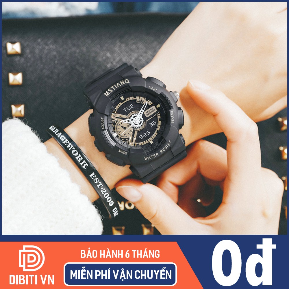 (Giá Sỉ) Đồng hồ thể thao nam nữ giả điện tử MSTIANQ M115 dây nhựa, chống nước sinh hoạt, chạy 3 kim (bảo hành 6 tháng) | BigBuy360 - bigbuy360.vn