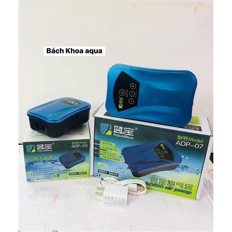 Máy sủi khí Aquablue tích điện 1 vòi - 2 vòi