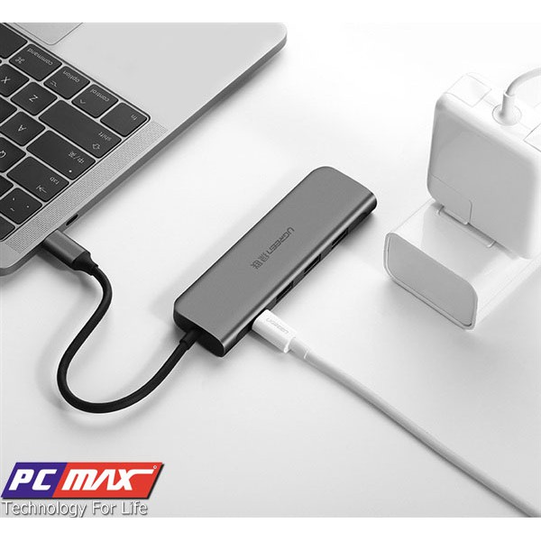 HUB Chuyển USB Type-C Ra HDMI / USB 3.0 / Sạc Type-C Cao Cấp UGREEN 50209 - Hàng chính hãng
