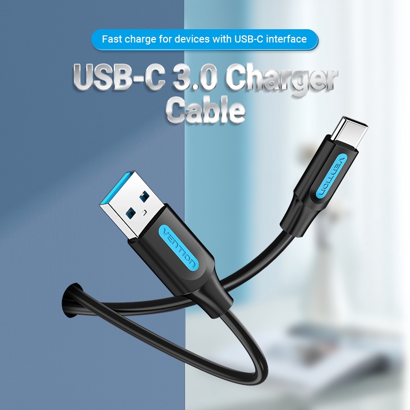 Cáp Sạc Nhanh Và Truyền Dữ Liệu 3a Vention Type C Usb C Tốc Độ Nhanh 5gbps Dành Cho Điện Thoại Android