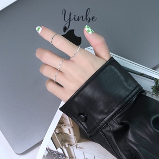 Nhẫn bạc nữ, nhẫn đeo ngón út  phay sọc dọc bản 1,2mm sáng lấp lánh Yinbe Silver có đủ size đeo mix nhiều ngón, bạc s925