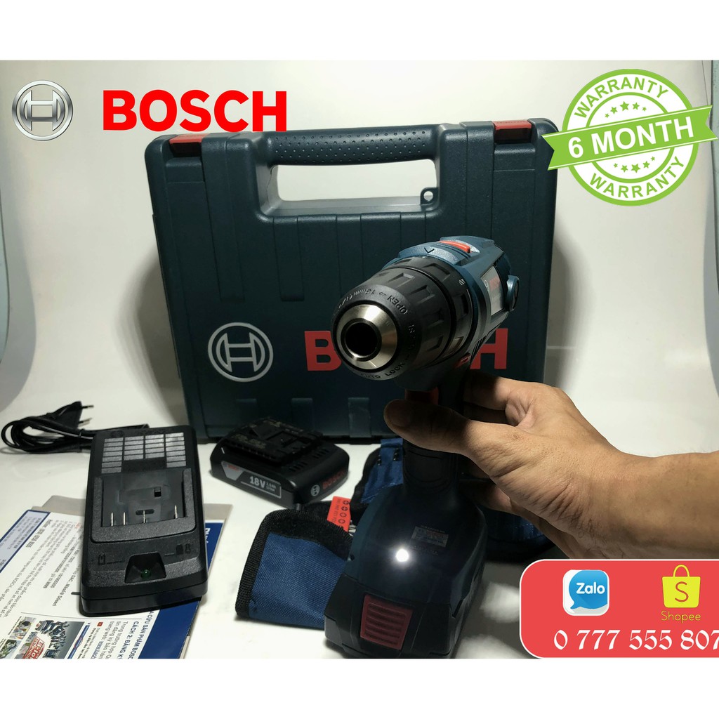 [GSR 180-Li] Máy khoan vặn vít dùng pin Bosch 18V (kèm phụ kiện) (BH 6 tháng) [CHÍNH HÃNG]