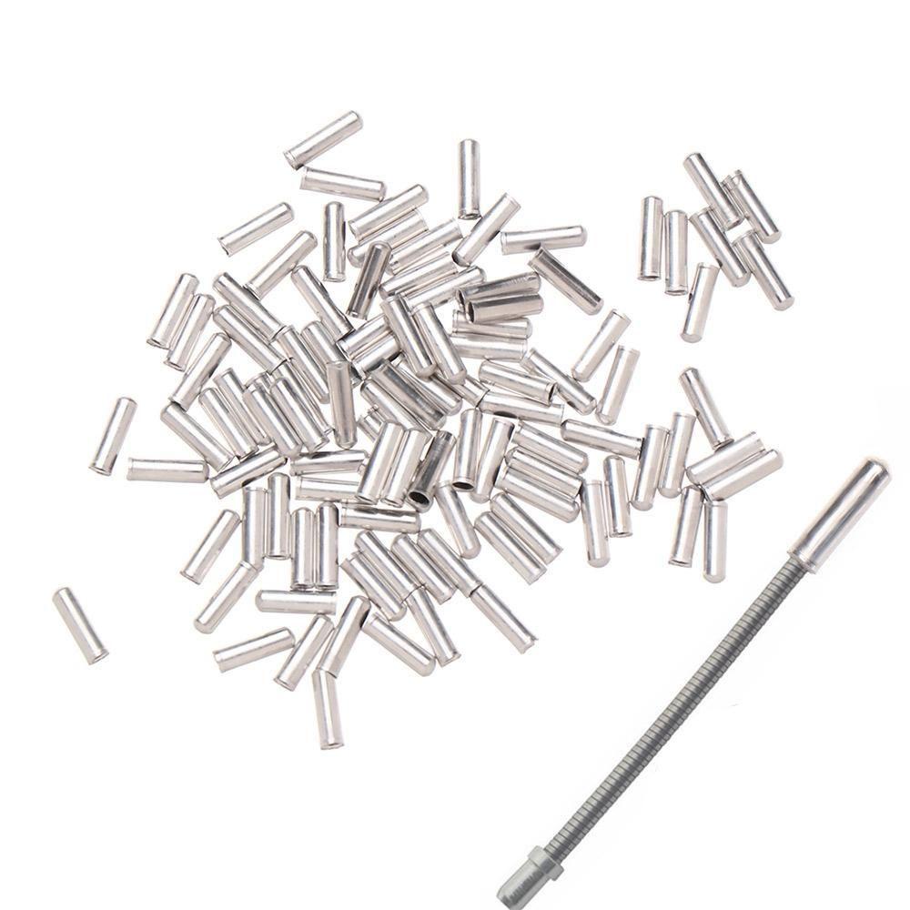 EUCA Set 100 Đầu Bọc Dây Cáp Xe Đạp Bằng Hợp Kim Nhôm