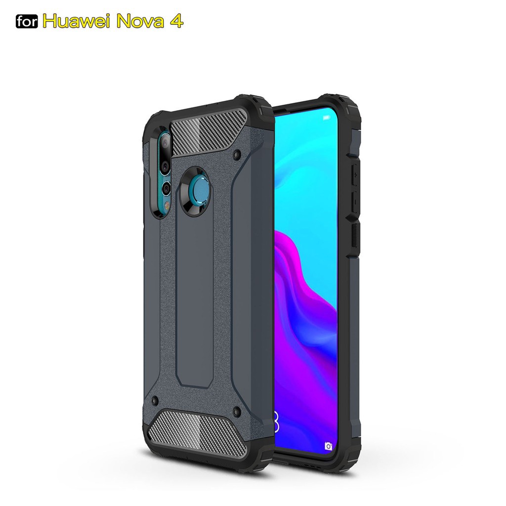 Ốp điện thoại kiểu giáp thời trang cho Huawei Nova 4 / Y5 Y6 Y7 2019