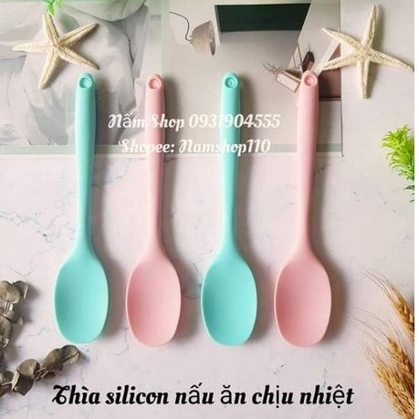 Thìa phới silicon nấu ăn, vét bột làm bánh chịu nhiệt