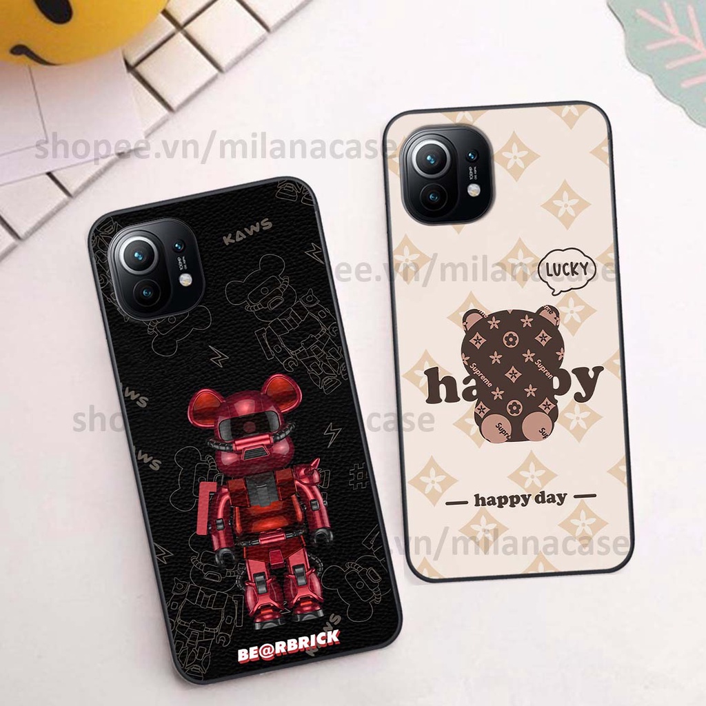 Ốp Xiaomi Mi 11 / Mi 11T / Mi 11 Lite gấu be@rBrick gấu Teddy Kaws siêu đẹp, phong cách, cá tính