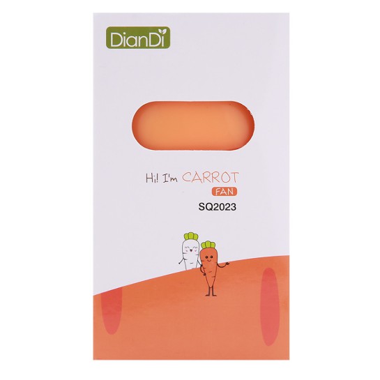 Quạt Sạc USB Cầm Tay Mini Hình Carrot - Cam