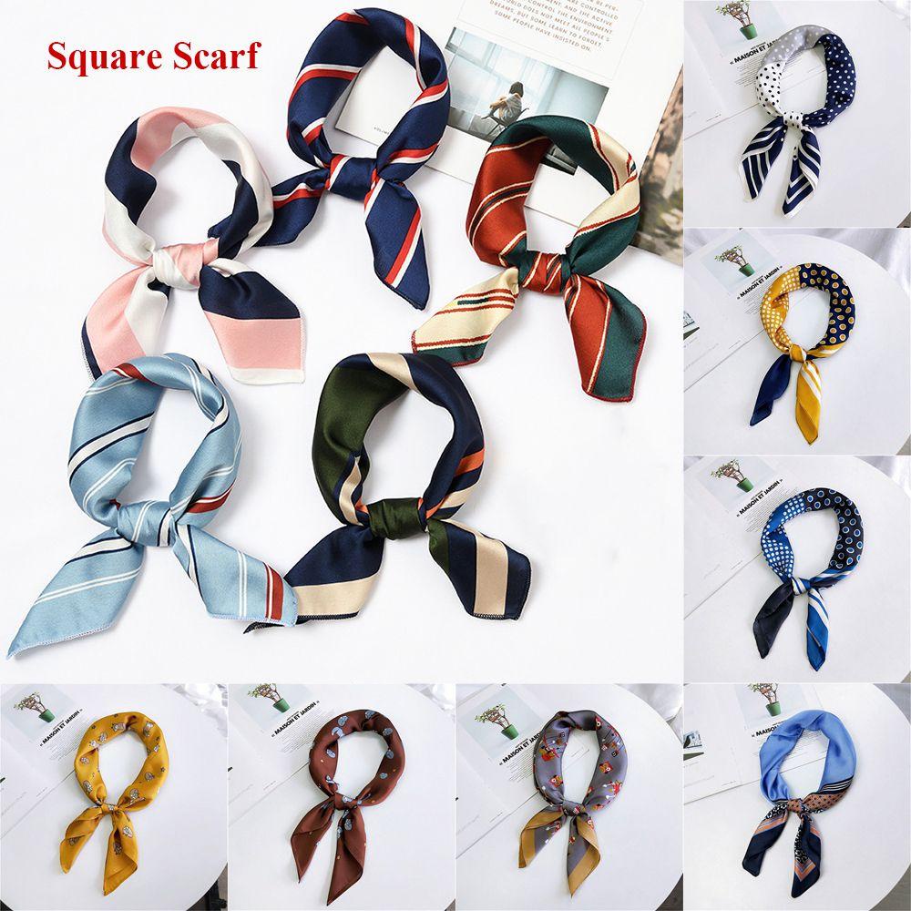 Khăn Choàng Cổ Hình Vuông Họa Tiết Hoa Phong Cách Vintage